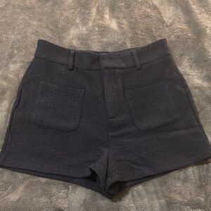 Lulu's Elegant dark blue High Waist Shorts